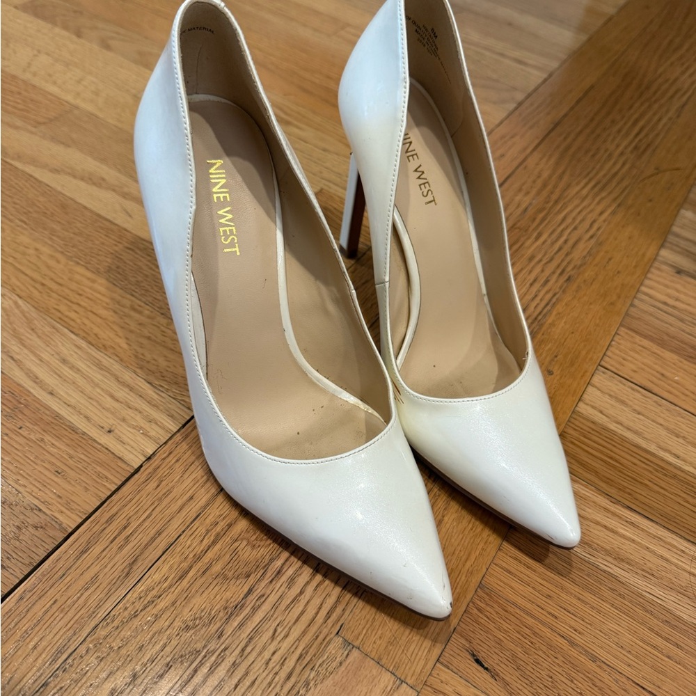 Nine West white Heels